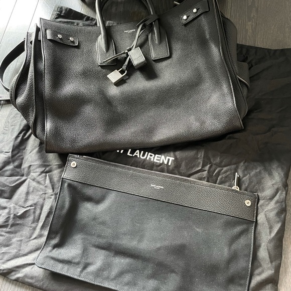 Saint Laurent Black Sac de Jour L Grained Leather - Picture 3 of 10